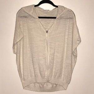 Athleta short sleeve zip up sweater